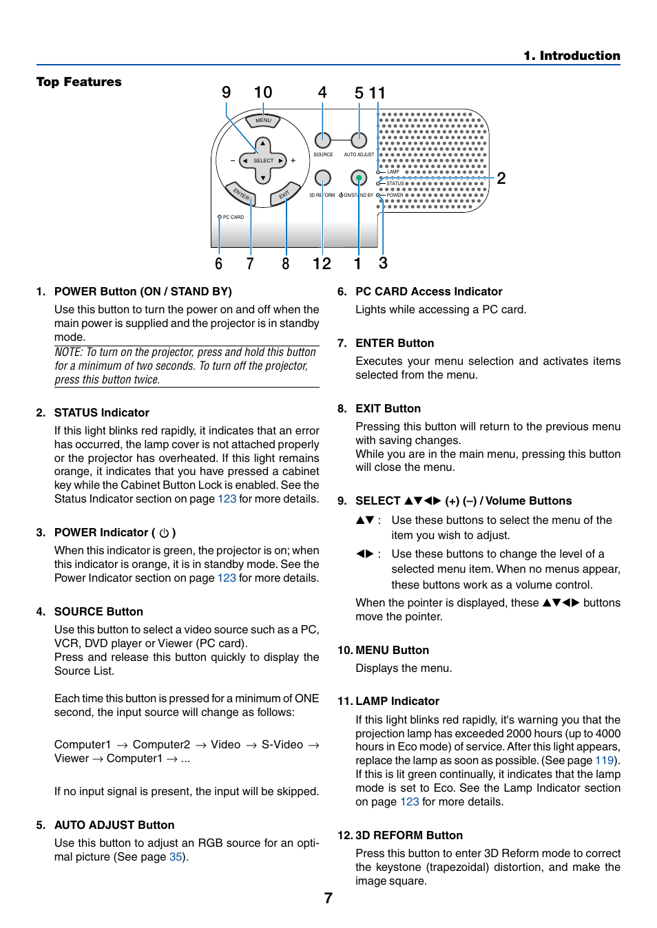 Top features | NEC LT245 User Manual | Page 14 / 145