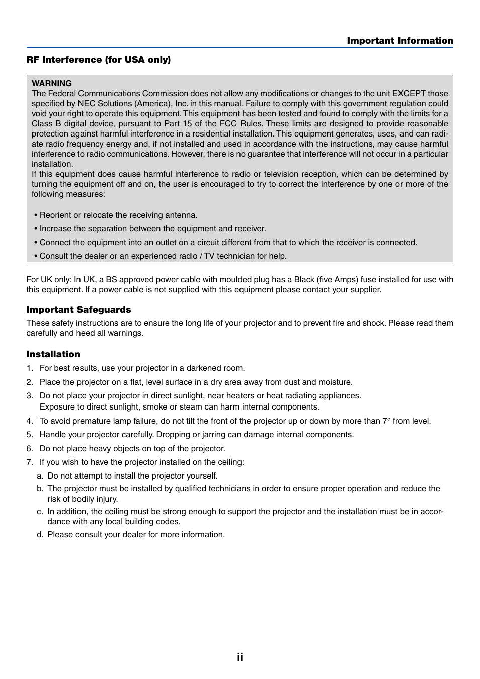 NEC LT245 User Manual | Page 3 / 145