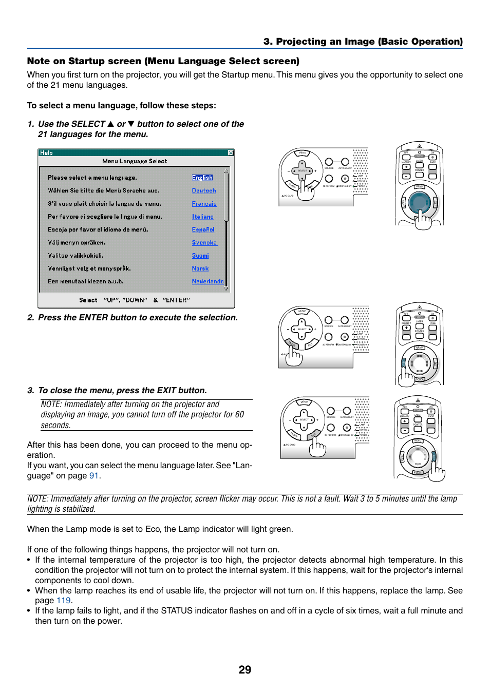 Use the select | NEC LT245 User Manual | Page 36 / 145