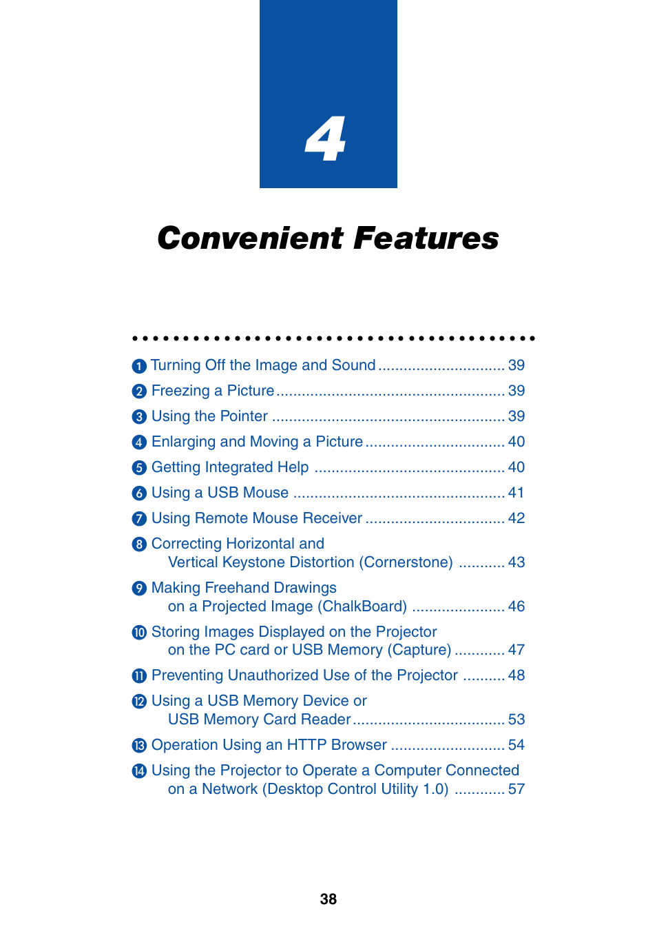 Convenient features | NEC LT245 User Manual | Page 45 / 145