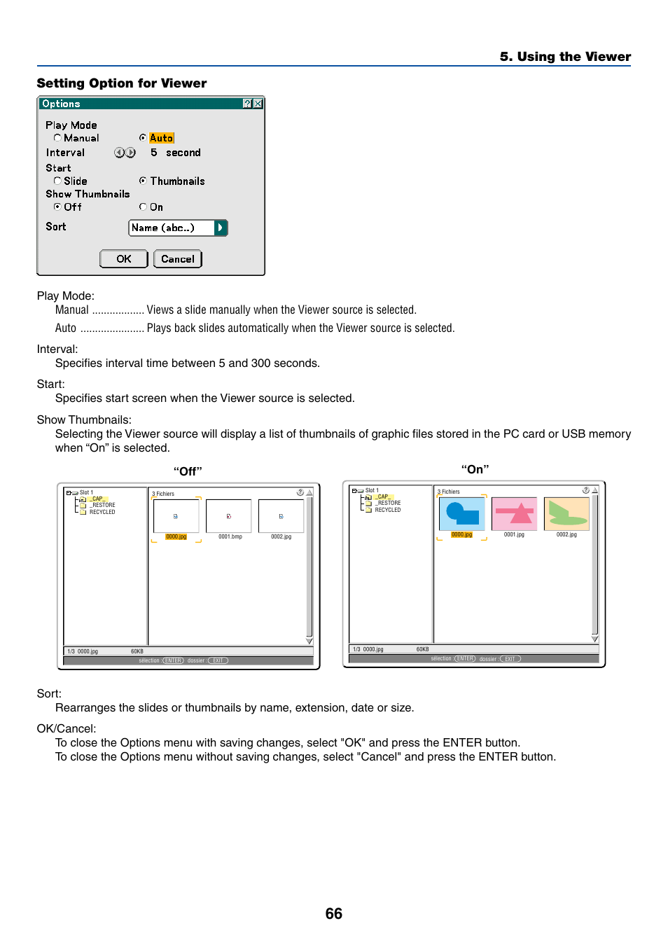 Using the viewer setting option for viewer | NEC LT245 User Manual | Page 73 / 145