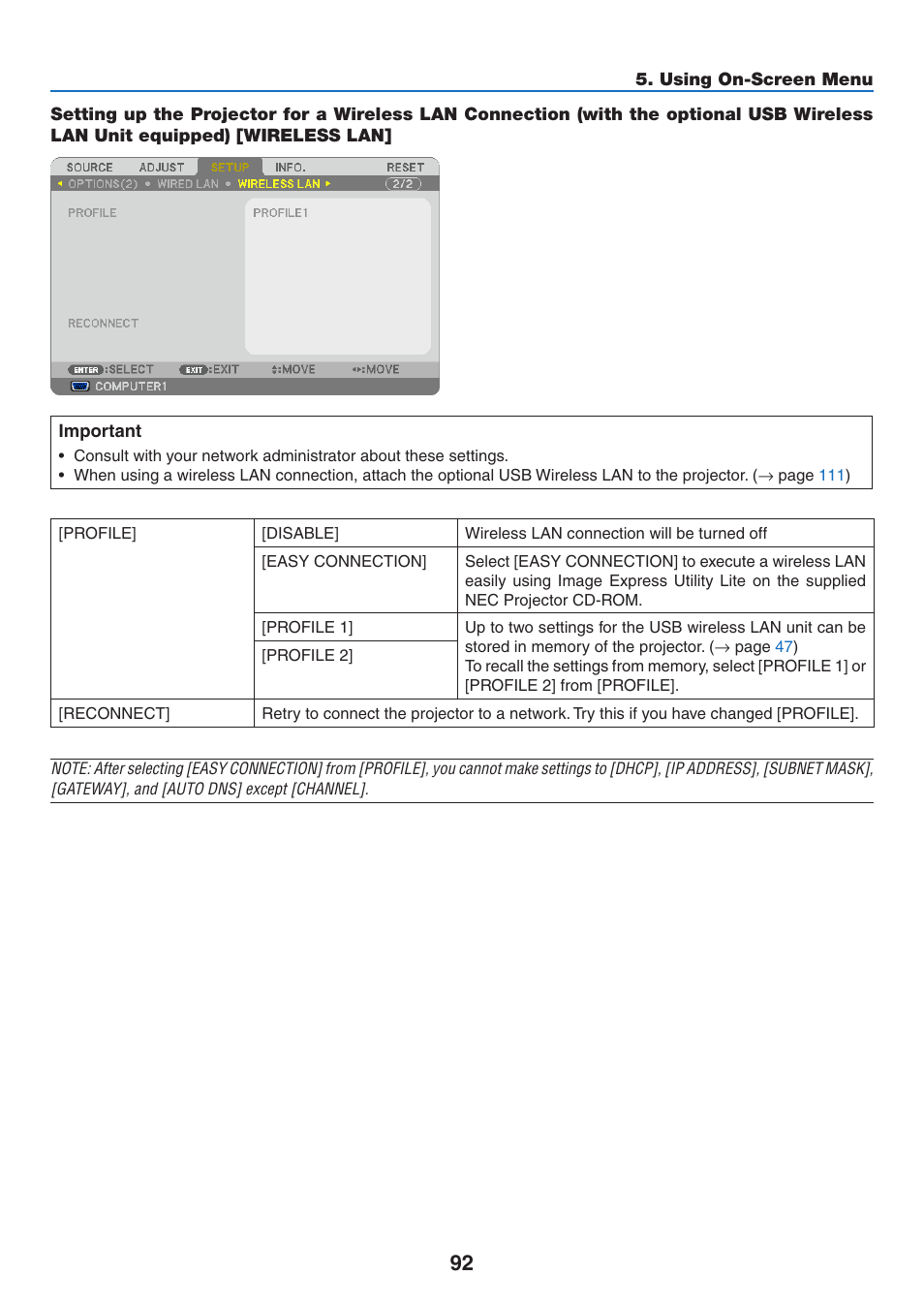 NEC M350X User Manual | Page 102 / 155