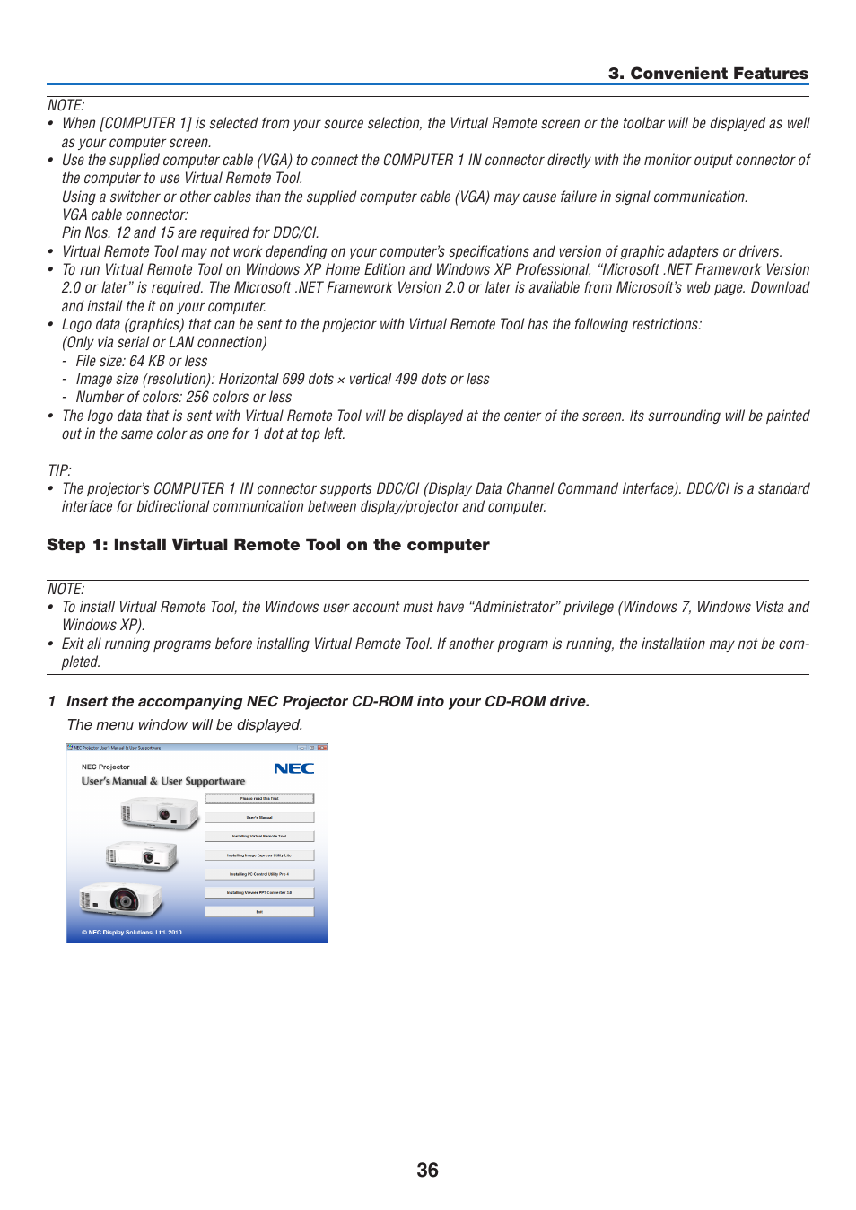 NEC M350X User Manual | Page 46 / 155