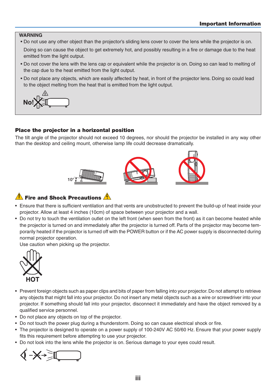 NEC M350X User Manual | Page 5 / 155