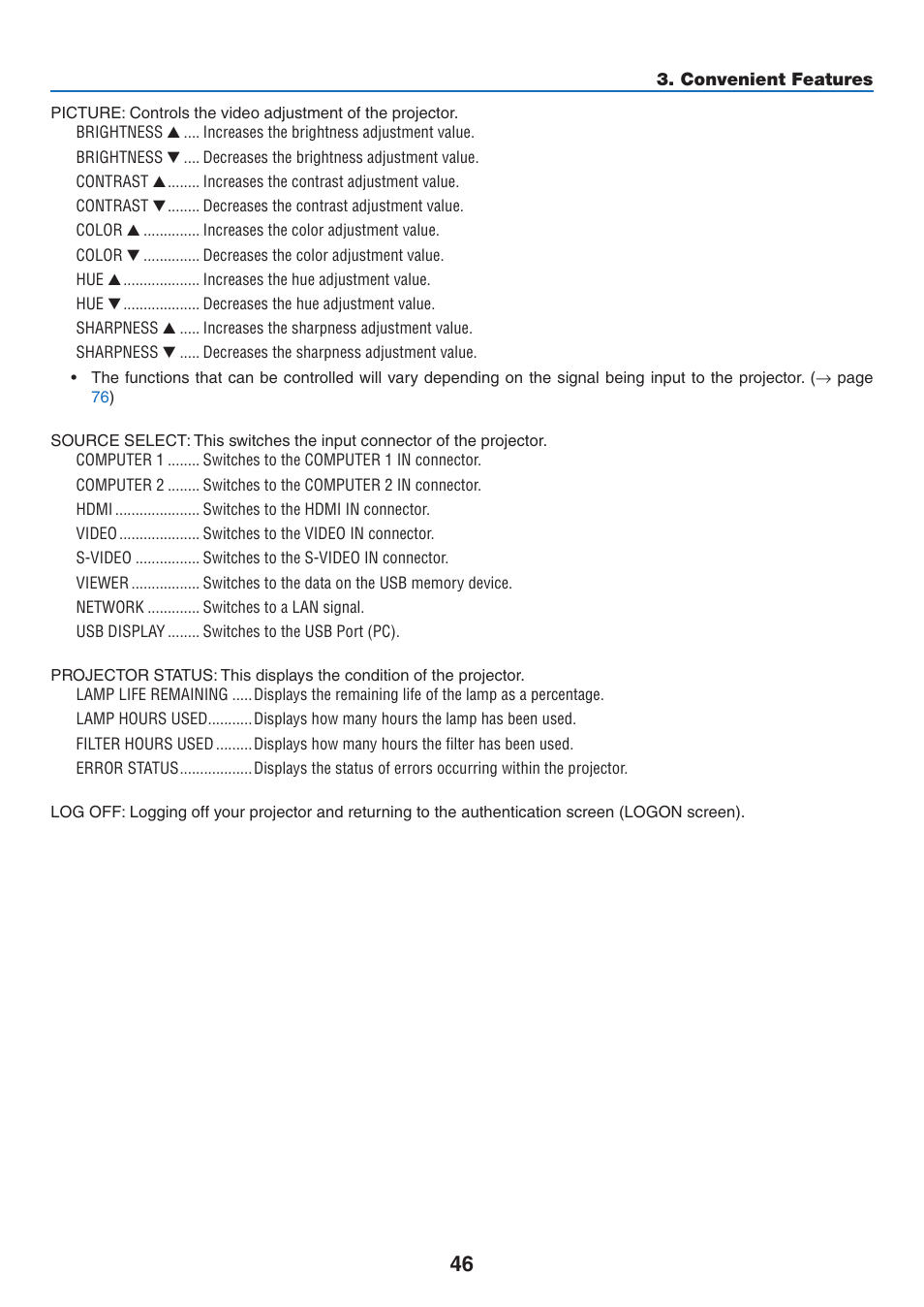 NEC M350X User Manual | Page 56 / 155