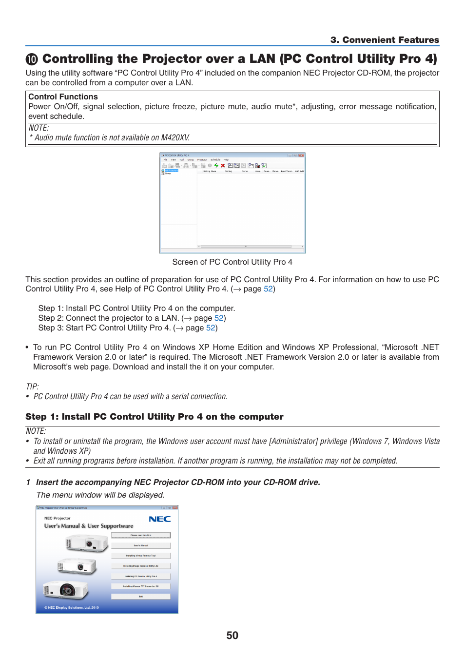 NEC M350X User Manual | Page 60 / 155