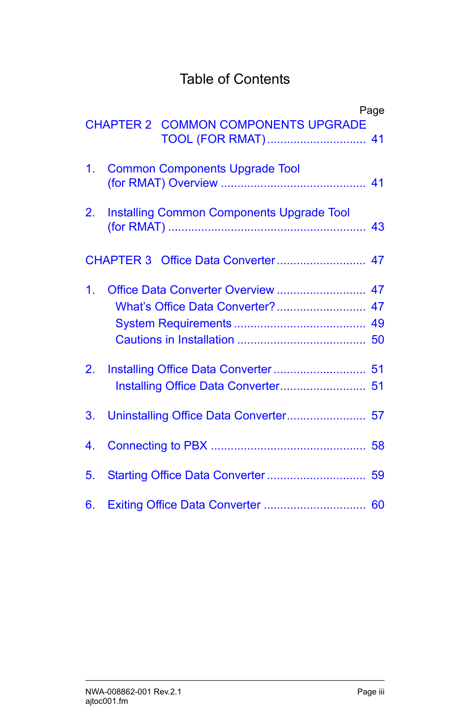 NEC MATWORX NWA-008862-001 User Manual | Page 5 / 66