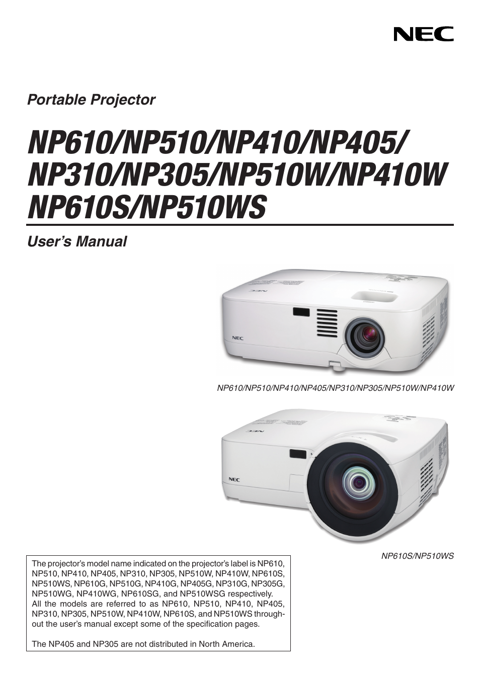 NEC NP410 User Manual | 114 pages