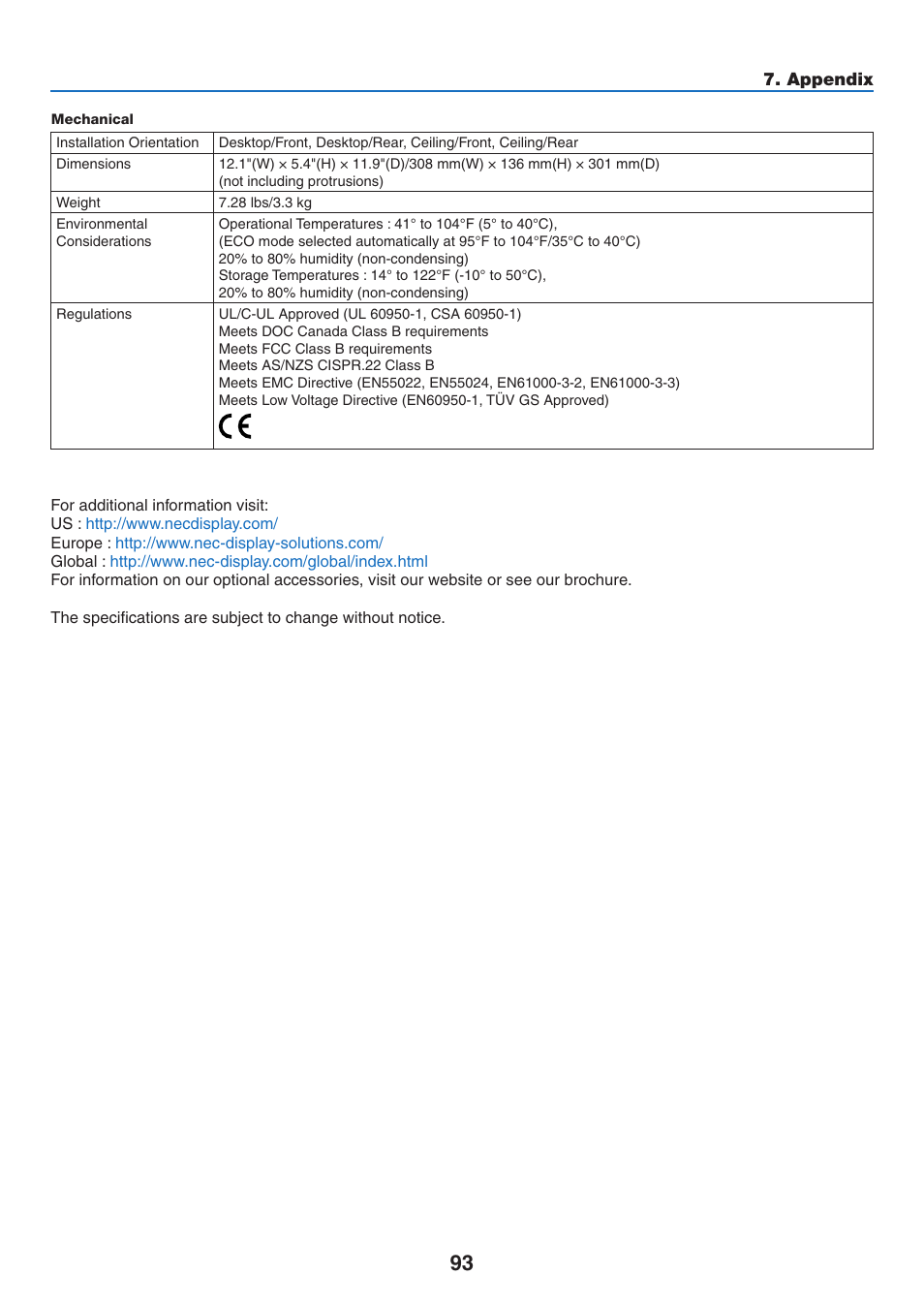NEC NP410 User Manual | Page 102 / 114