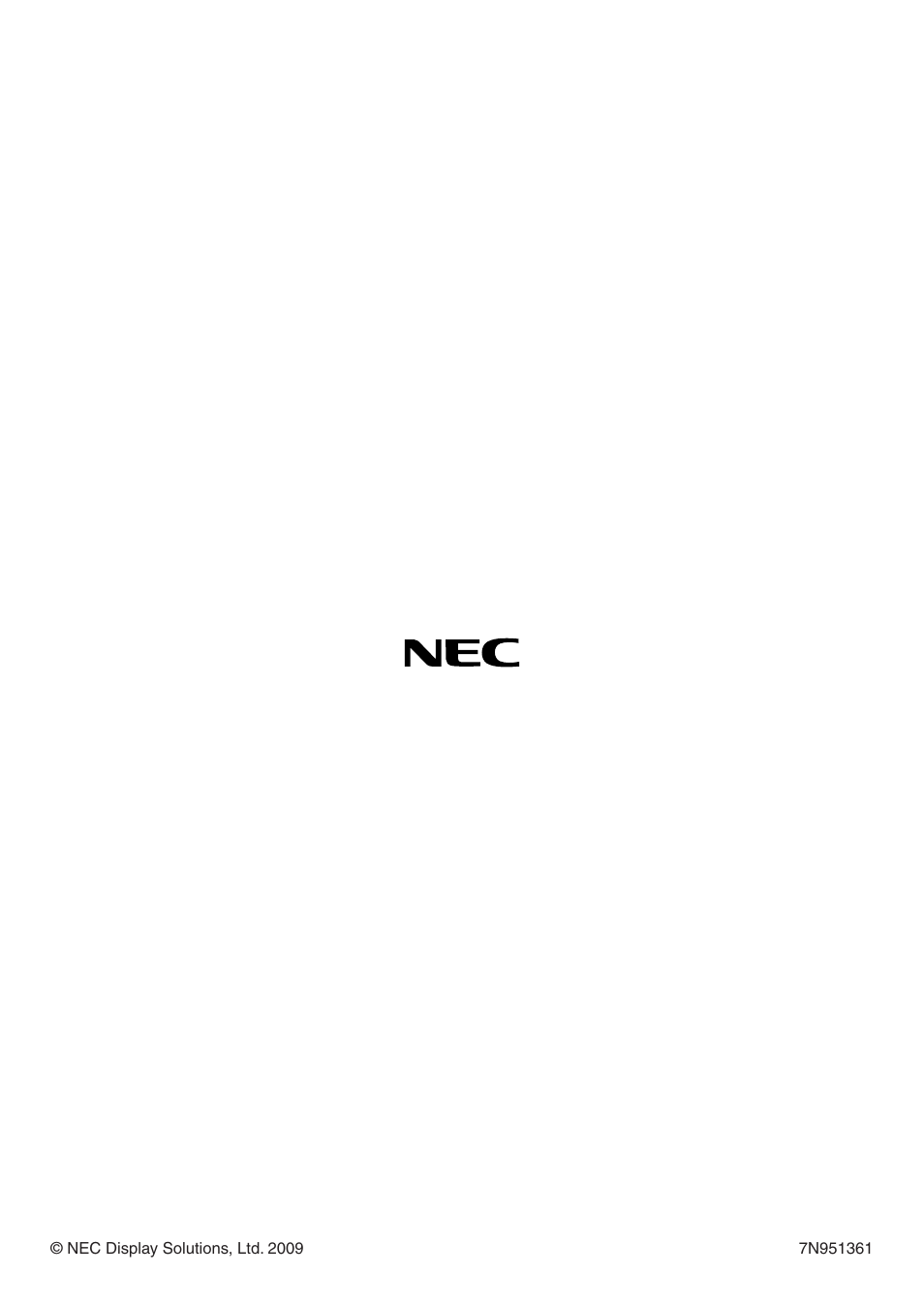 NEC NP410 User Manual | Page 114 / 114