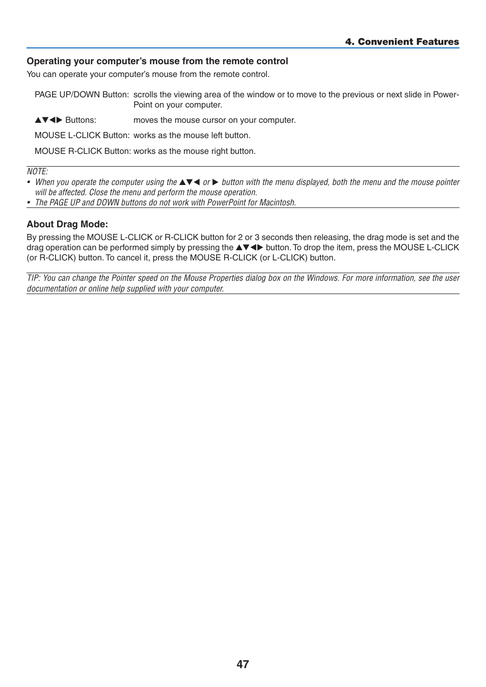 NEC NP410 User Manual | Page 56 / 114