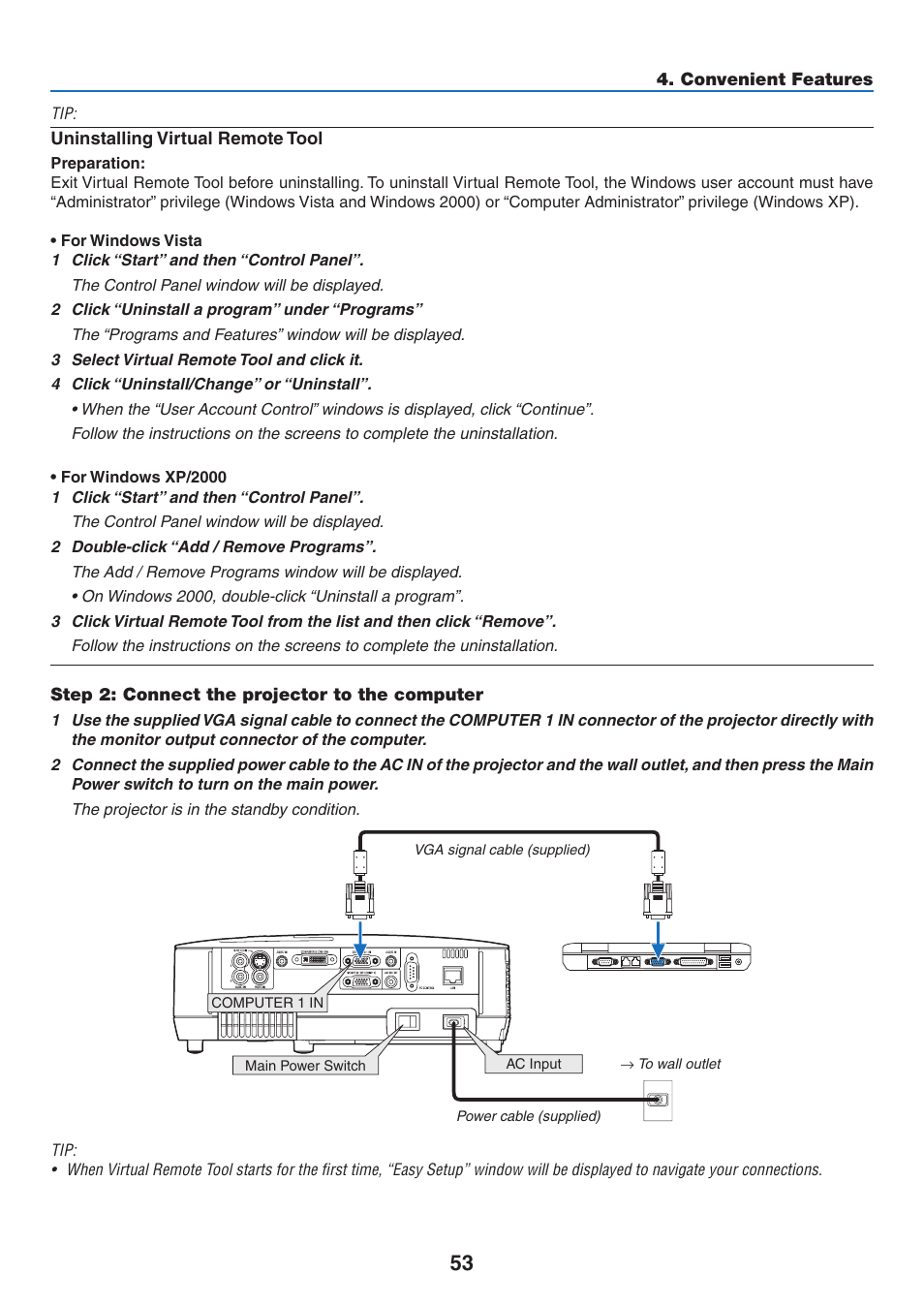NEC NP410 User Manual | Page 62 / 114