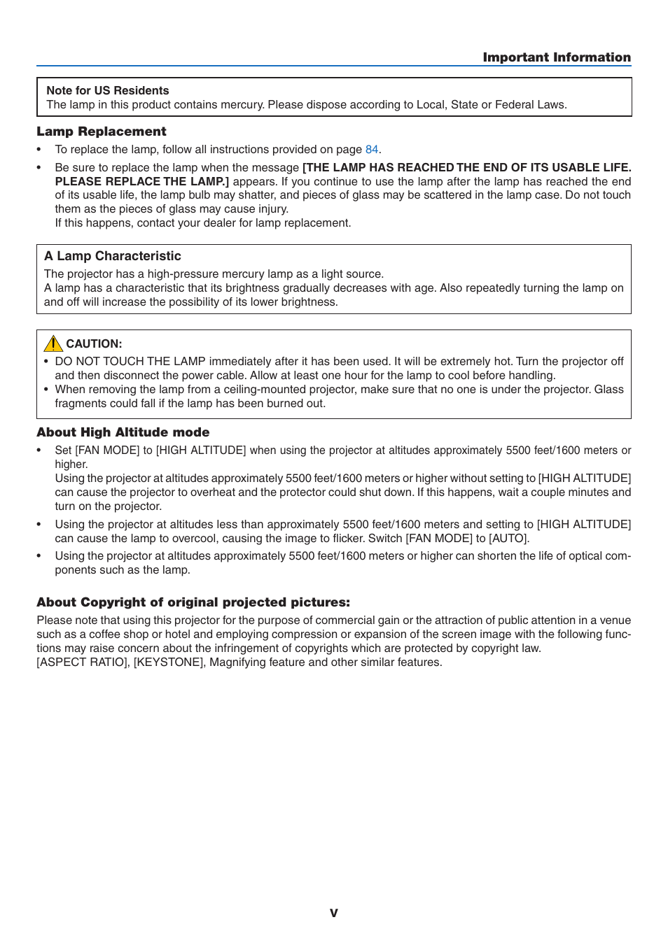 NEC NP410 User Manual | Page 7 / 114