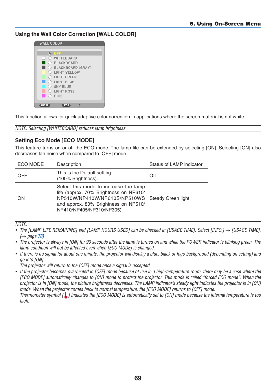 NEC NP410 User Manual | Page 78 / 114