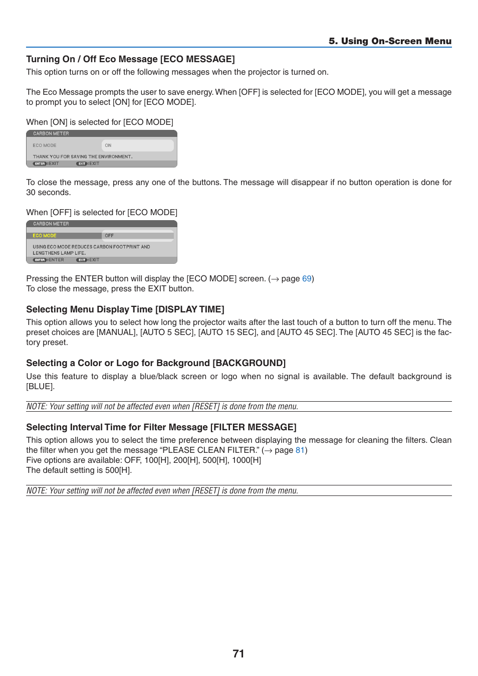 NEC NP410 User Manual | Page 80 / 114