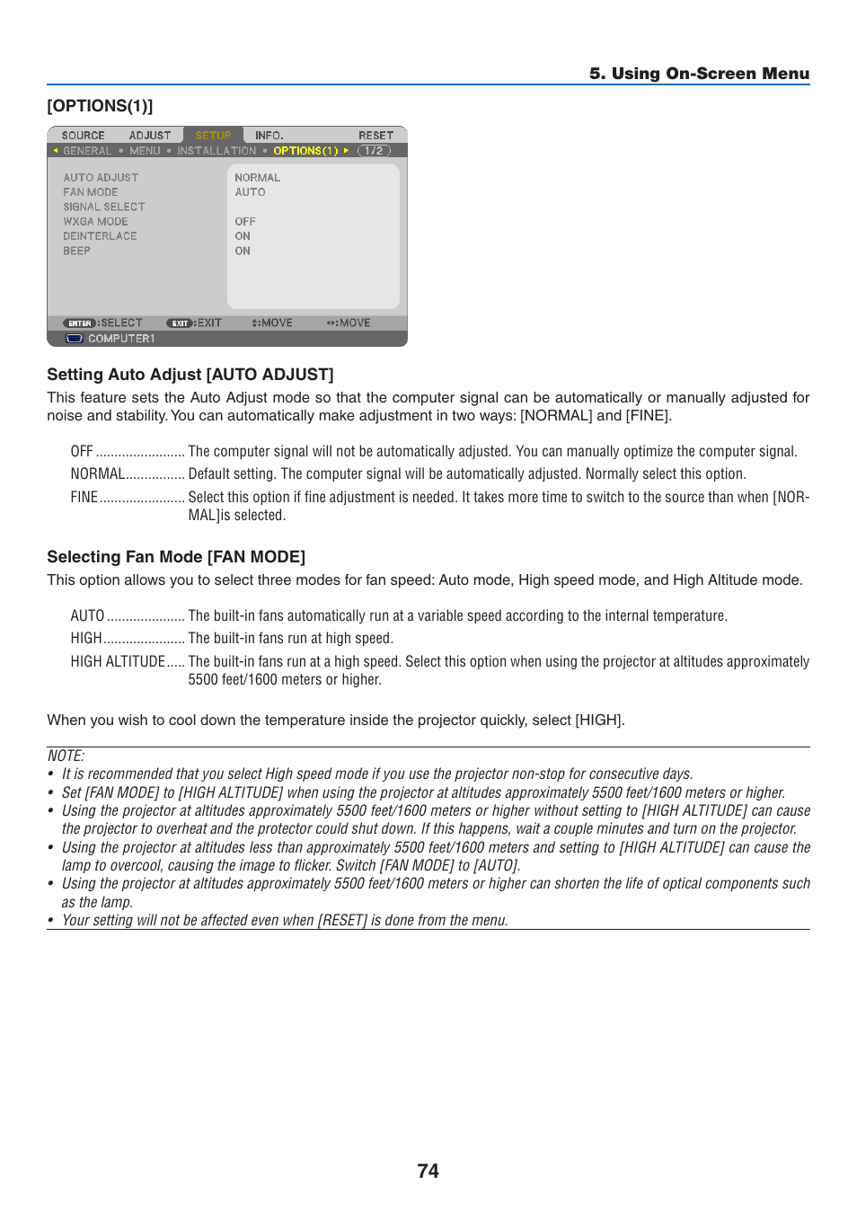 NEC NP410 User Manual | Page 83 / 114
