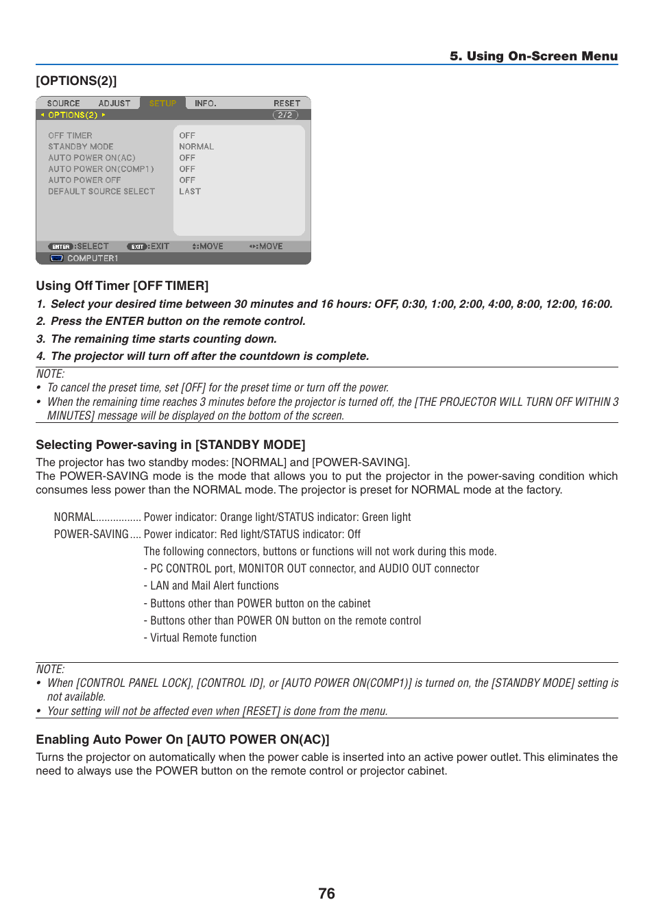 NEC NP410 User Manual | Page 85 / 114