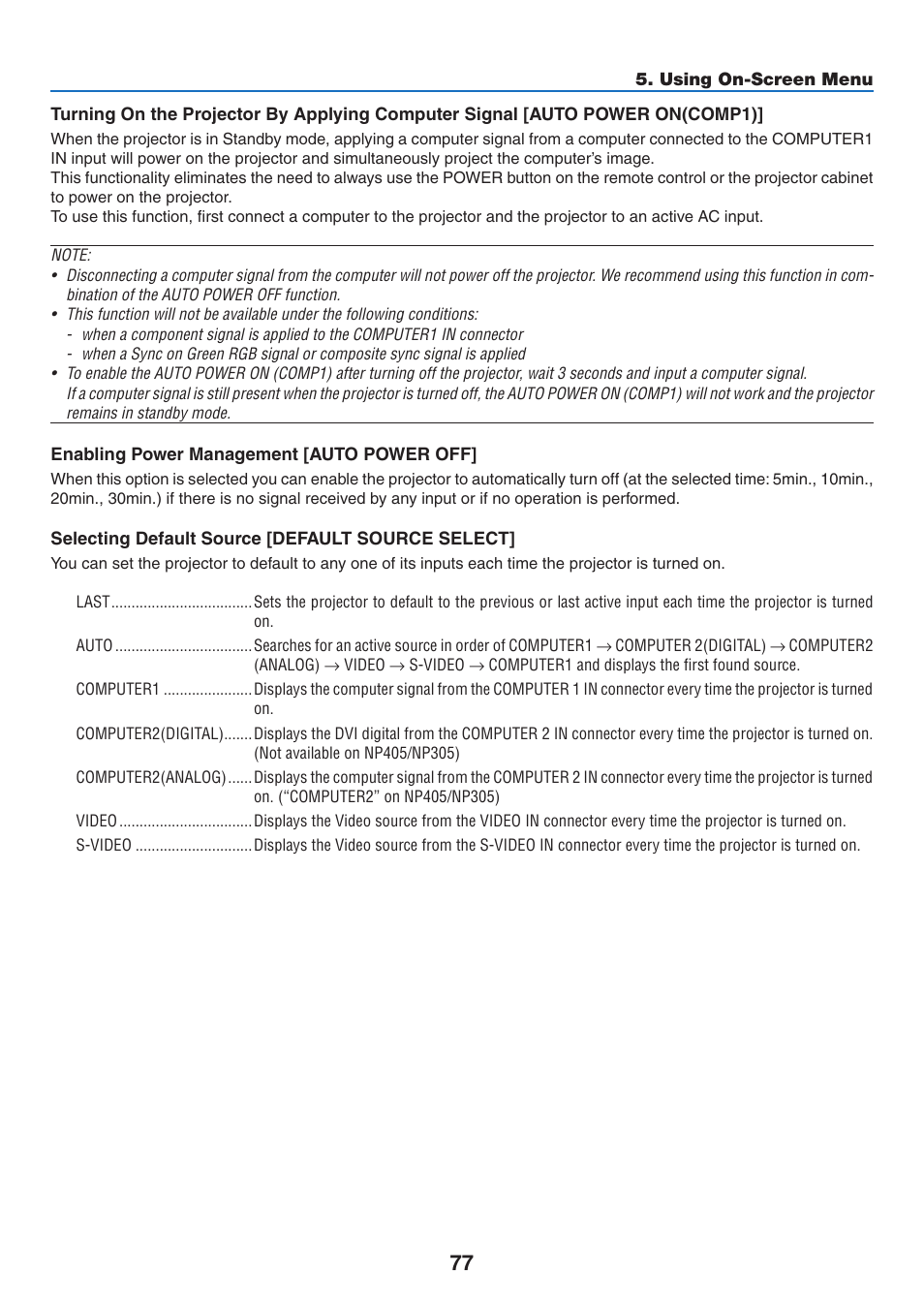 NEC NP410 User Manual | Page 86 / 114