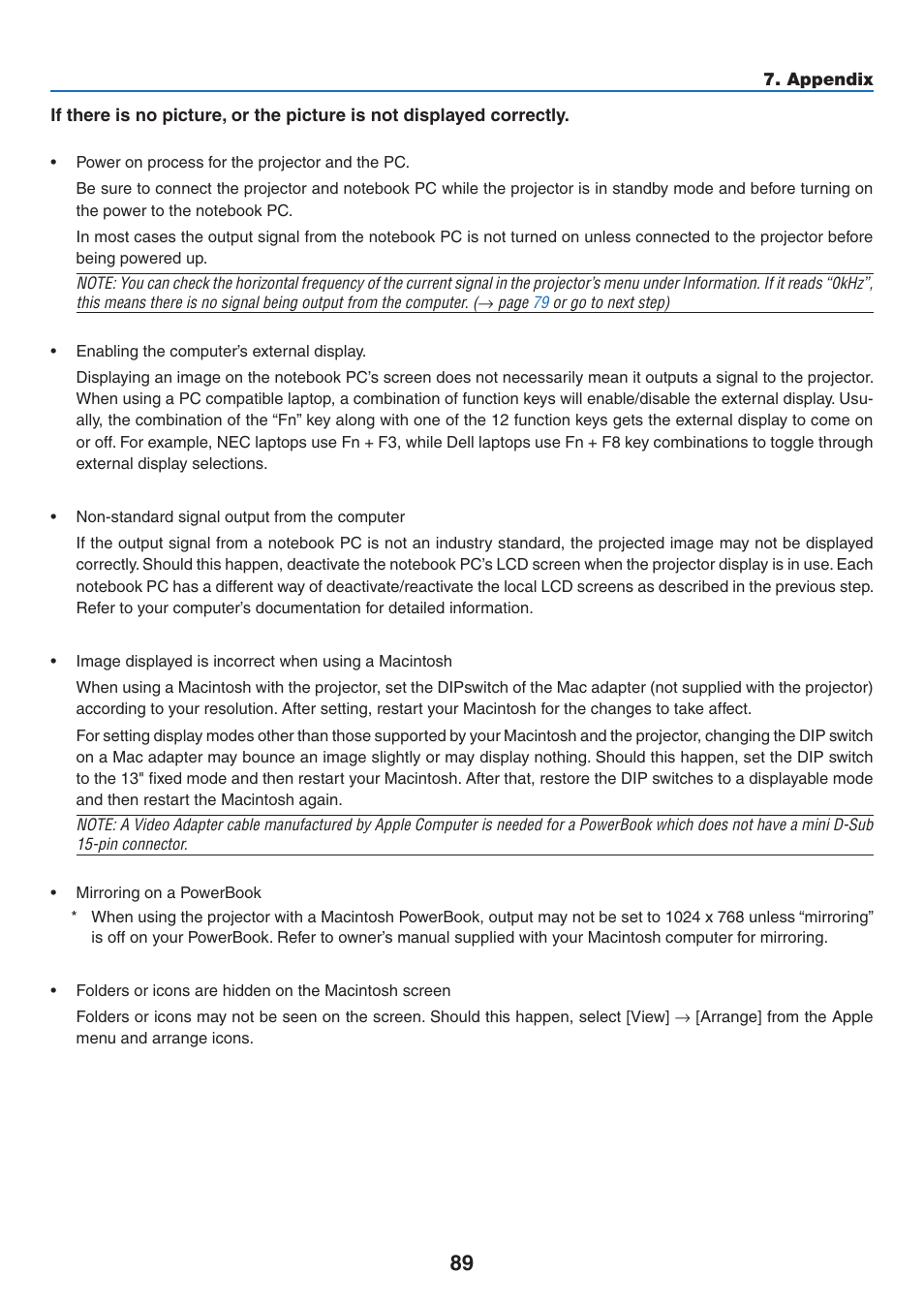 NEC NP410 User Manual | Page 98 / 114