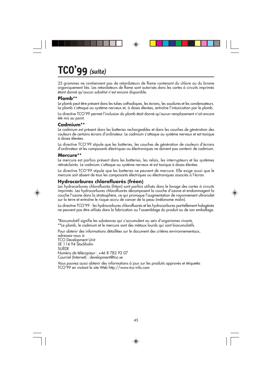 Tco’99, Suite) | NEC FP2141SB User Manual | Page 47 / 76