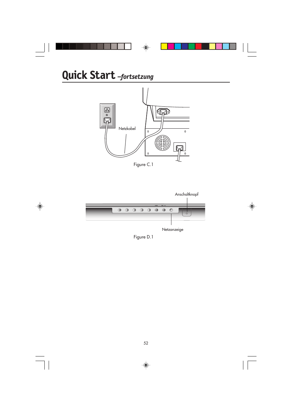 Quick start, Fortsetzung | NEC FP2141SB User Manual | Page 54 / 76