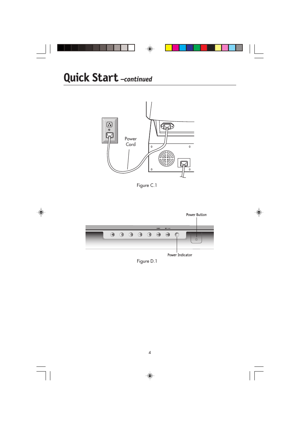 Quick start, Continued | NEC FP2141SB User Manual | Page 6 / 76