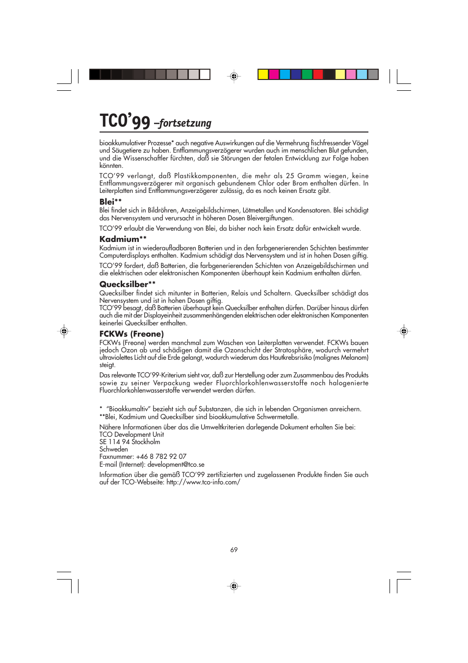 Tco’99, Fortsetzung | NEC FP2141SB User Manual | Page 71 / 76