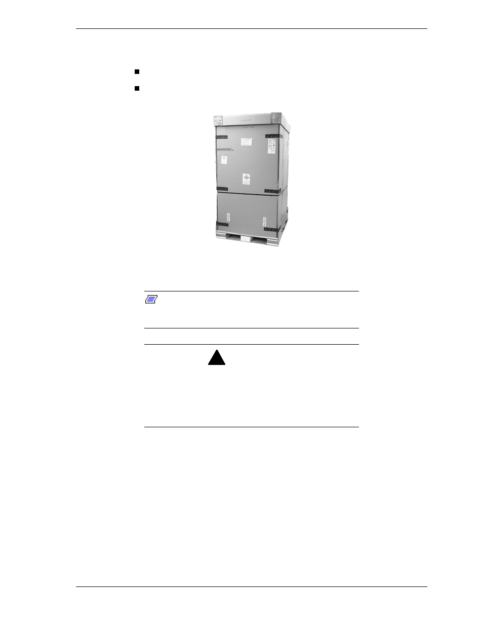 Unpacking procedure, Warnings | NEC 1160Xd User Manual | Page 9 / 20