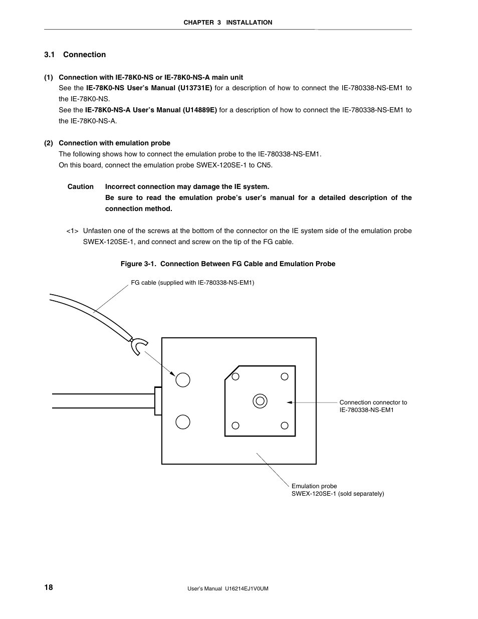1 connection | NEC uPD780328 Subseries User Manual | Page 18 / 47