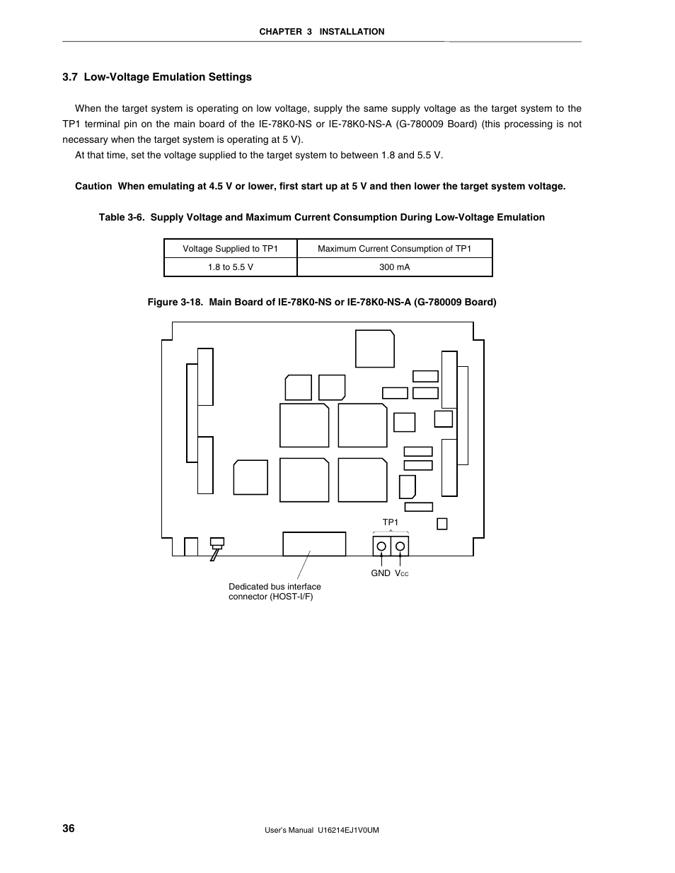7 low-voltage emulation settings | NEC uPD780328 Subseries User Manual | Page 36 / 47