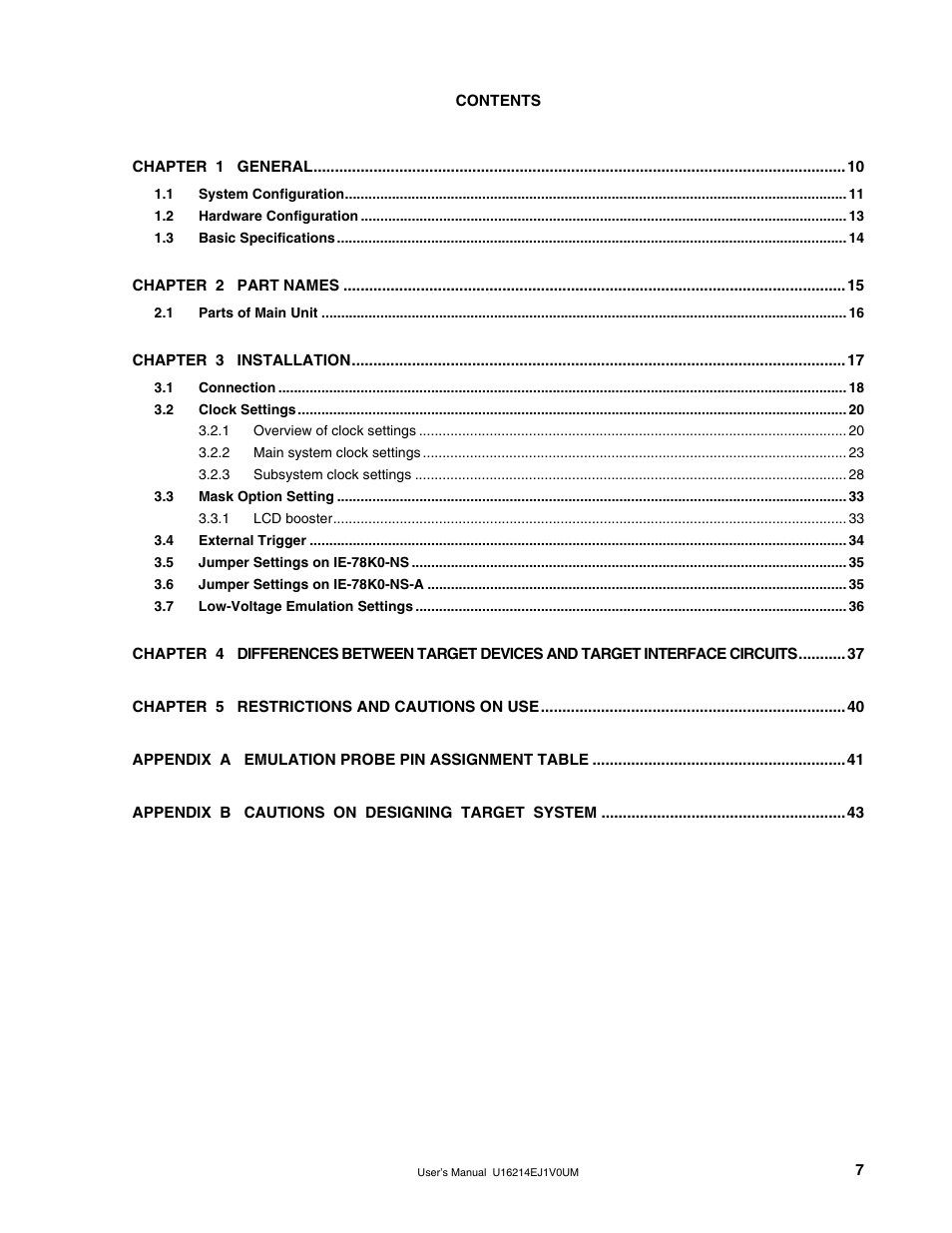 NEC uPD780328 Subseries User Manual | Page 7 / 47