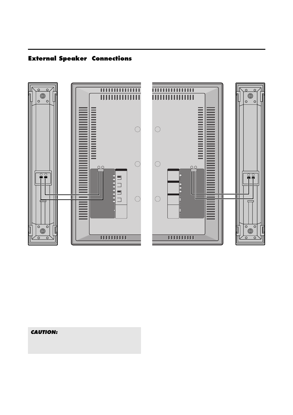 External speaker connections | NEC 4205W User Manual | Page 17 / 54