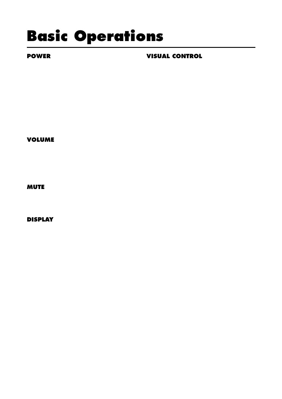 Basic operations | NEC 4205W User Manual | Page 20 / 54