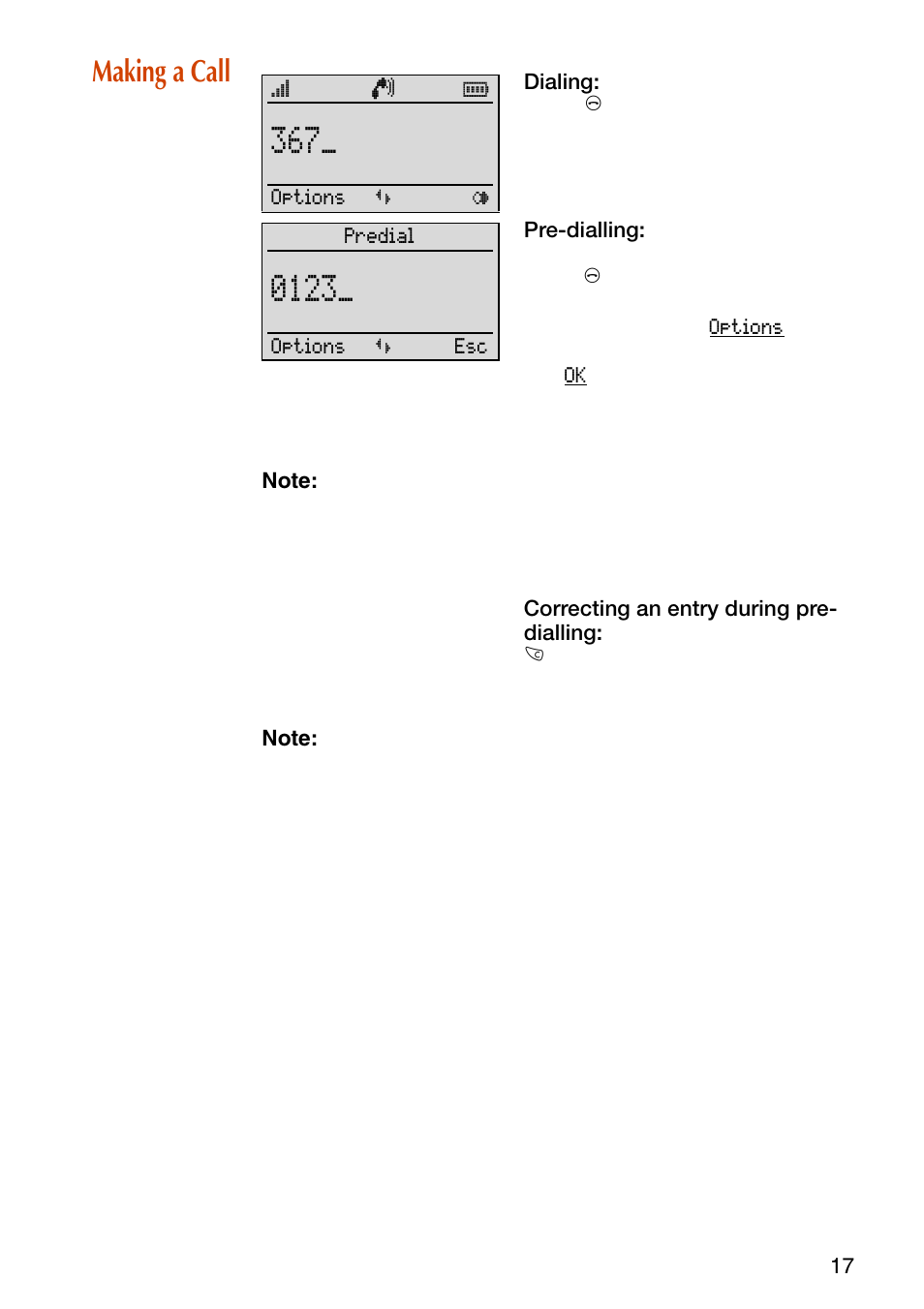 Making a call | NEC C944 User Manual | Page 19 / 53