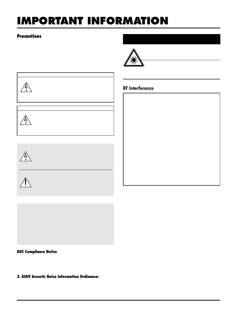 Important information, Caution | NEC MT1040 User Manual | Page 2 / 42