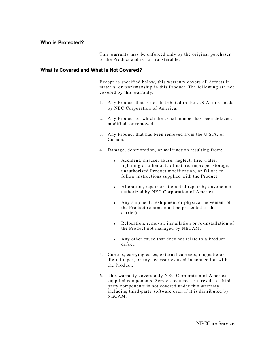 NEC NECCare Standard/300 User Manual | Page 7 / 11