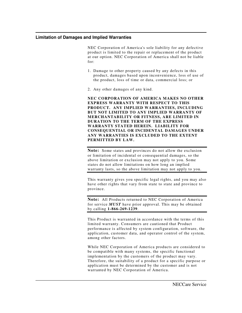 NEC NECCare Standard/300 User Manual | Page 9 / 11