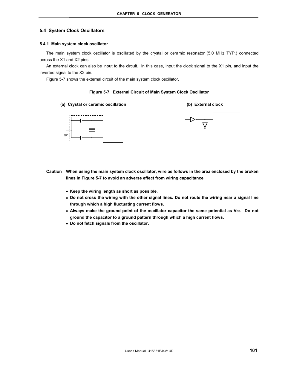 4 system clock oscillators, 1 main system clock oscillator | NEC PD78F9488 User Manual | Page 101 / 388