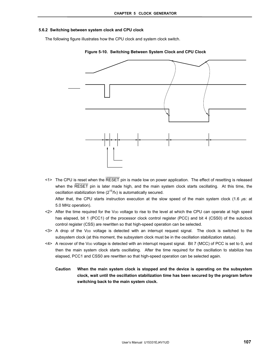 2 switching between system clock and cpu clock | NEC PD78F9488 User Manual | Page 107 / 388