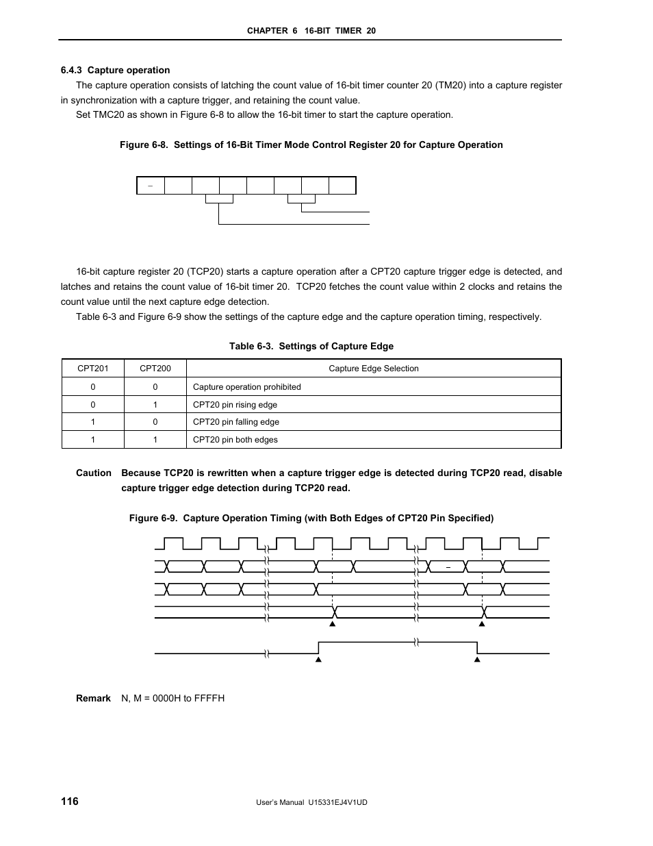 3 capture operation | NEC PD78F9488 User Manual | Page 116 / 388