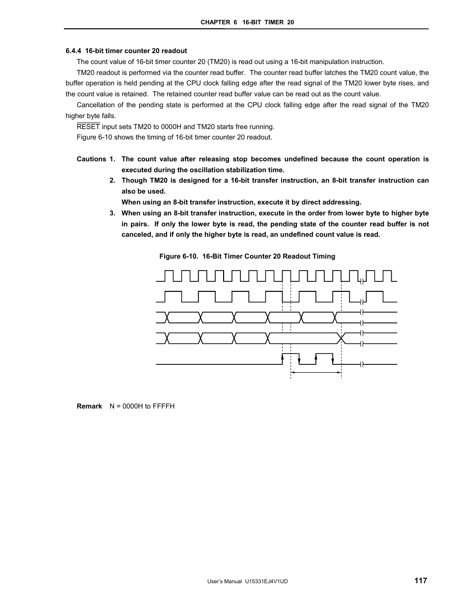 4 16-bit timer counter 20 readout | NEC PD78F9488 User Manual | Page 117 / 388