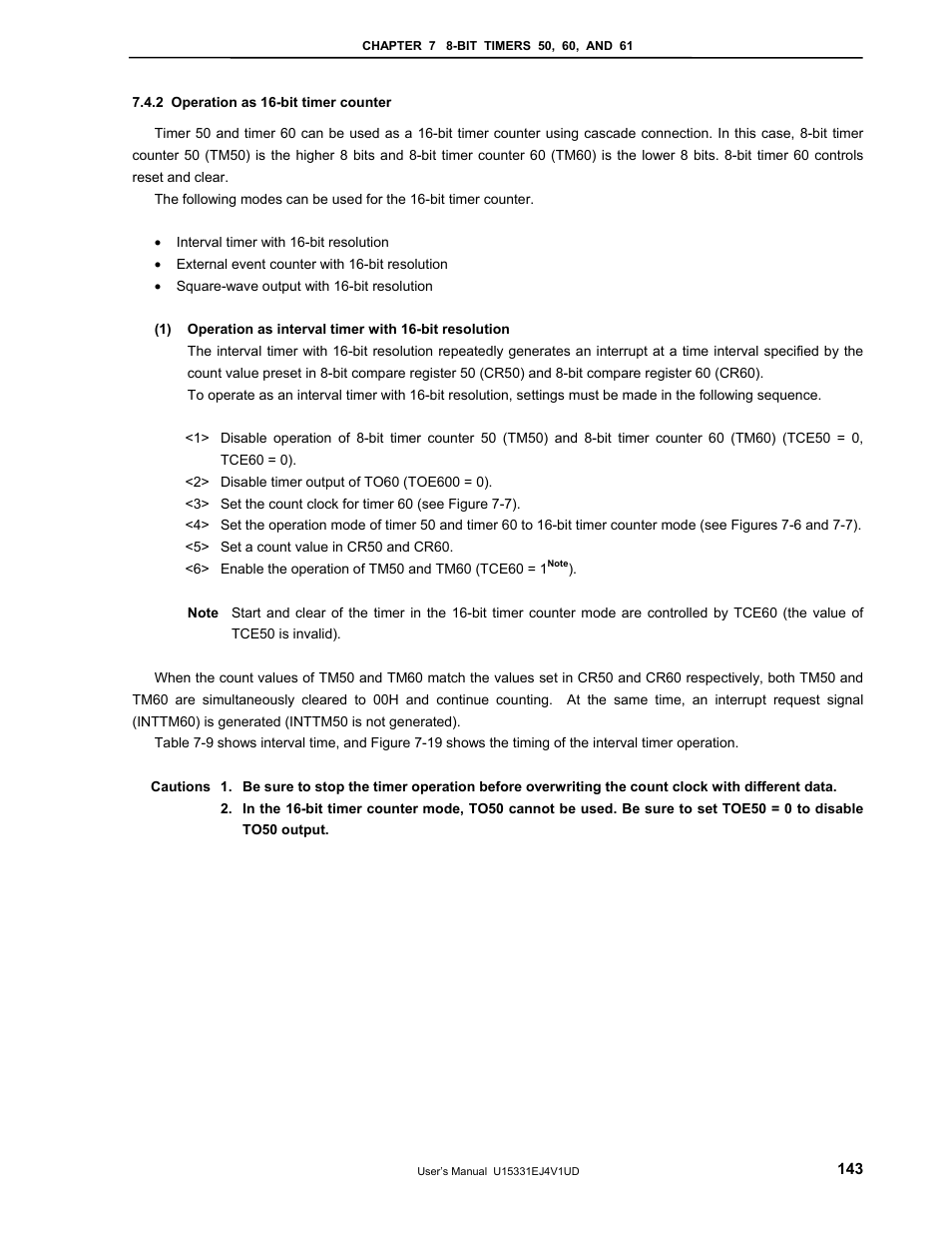 2 operation as 16-bit timer counter | NEC PD78F9488 User Manual | Page 143 / 388