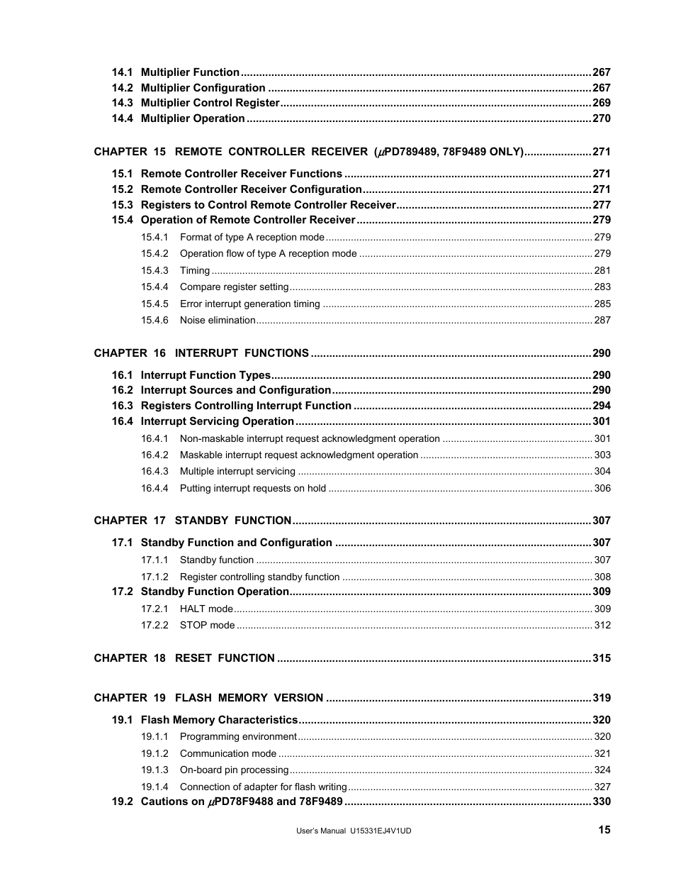 NEC PD78F9488 User Manual | Page 15 / 388