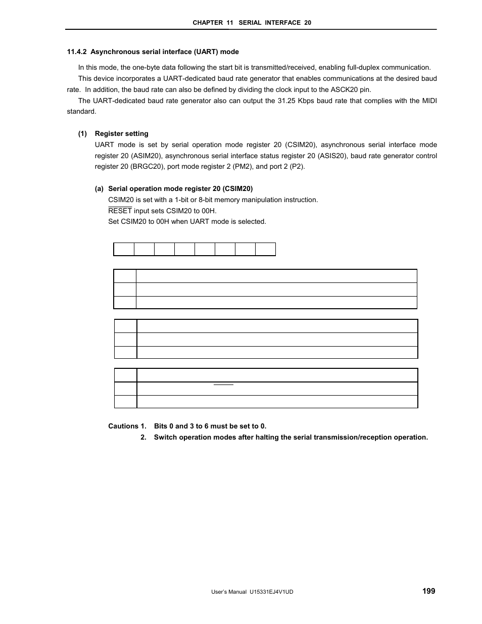 2 asynchronous serial interface (uart) mode | NEC PD78F9488 User Manual | Page 199 / 388