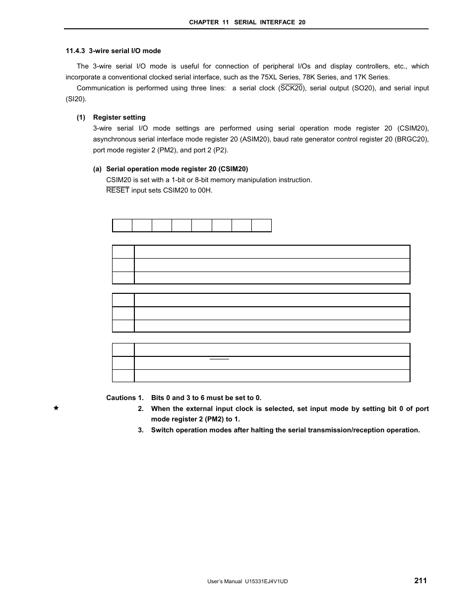 3 3-wire serial i/o mode | NEC PD78F9488 User Manual | Page 211 / 388