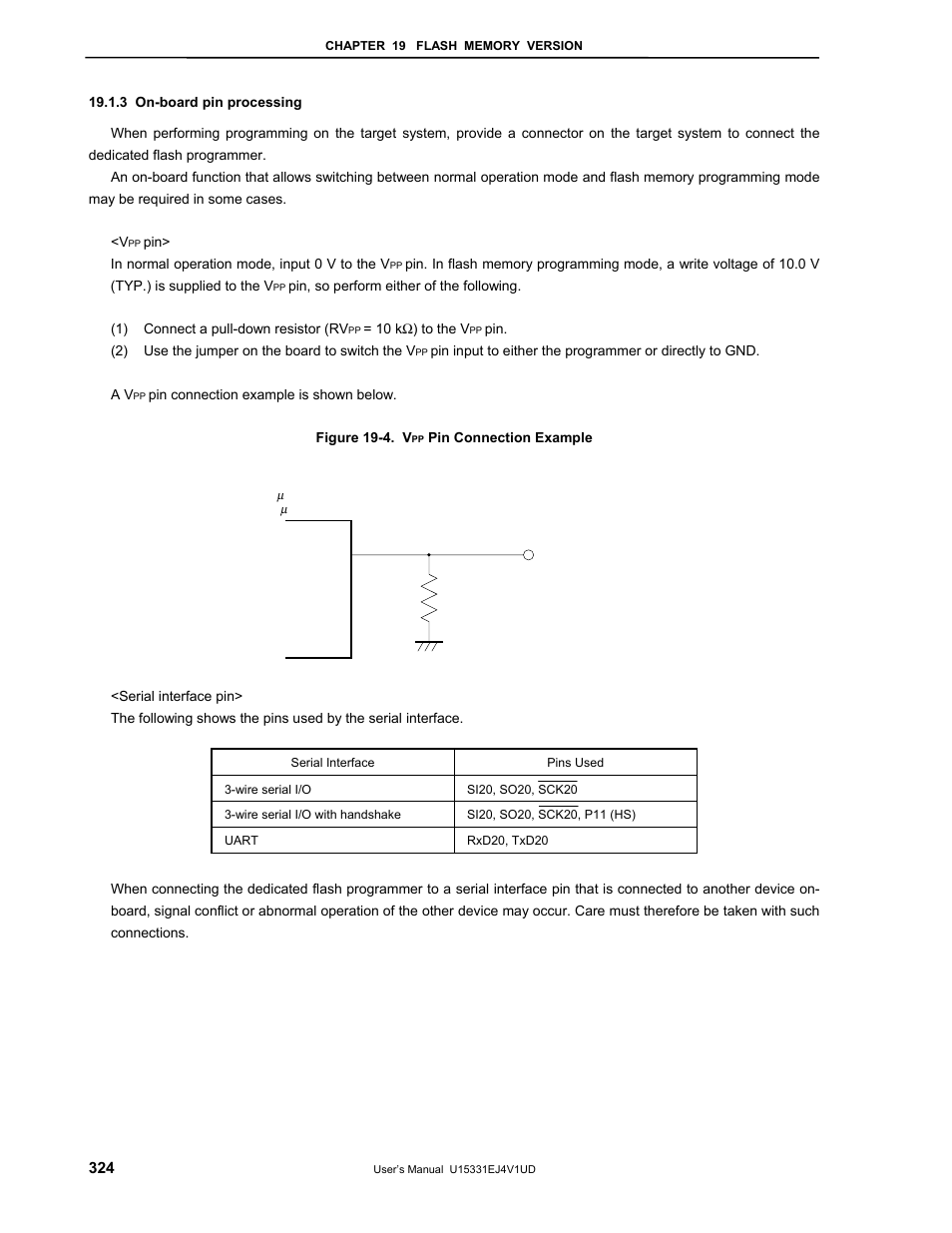 3 on-board pin processing | NEC PD78F9488 User Manual | Page 324 / 388