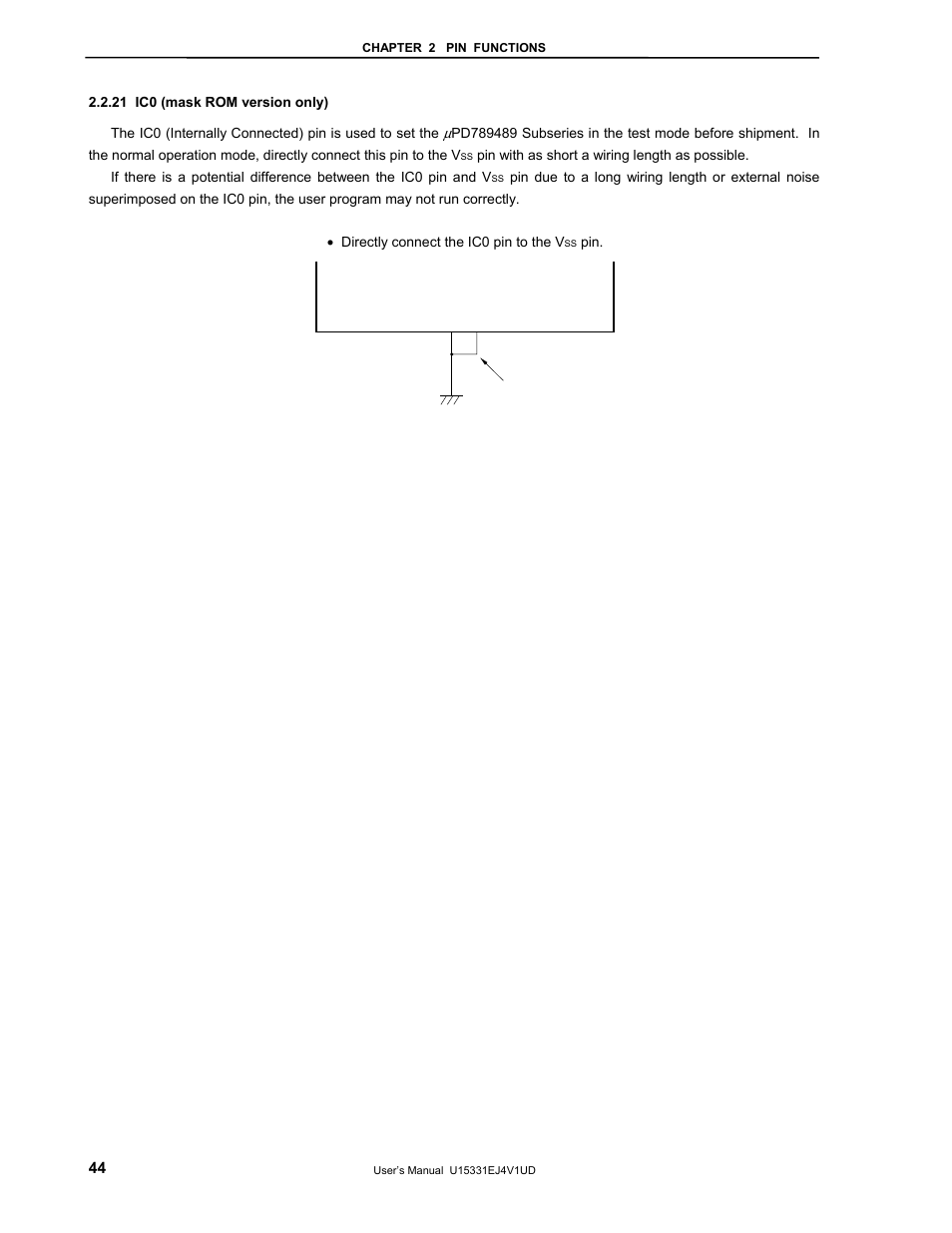 21 ic0 (mask rom version only) | NEC PD78F9488 User Manual | Page 44 / 388