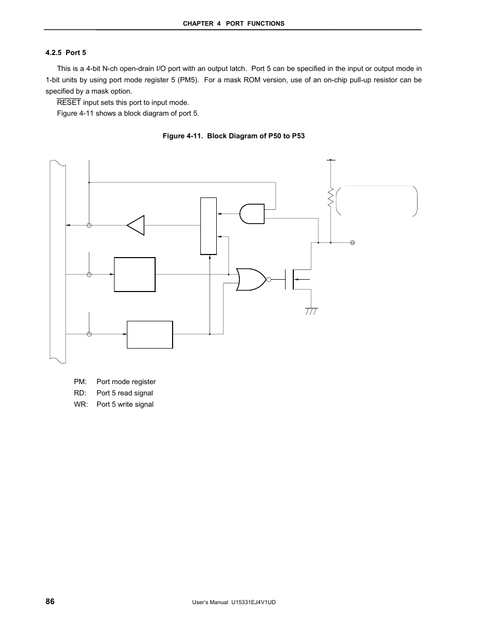 5 port 5 | NEC PD78F9488 User Manual | Page 86 / 388