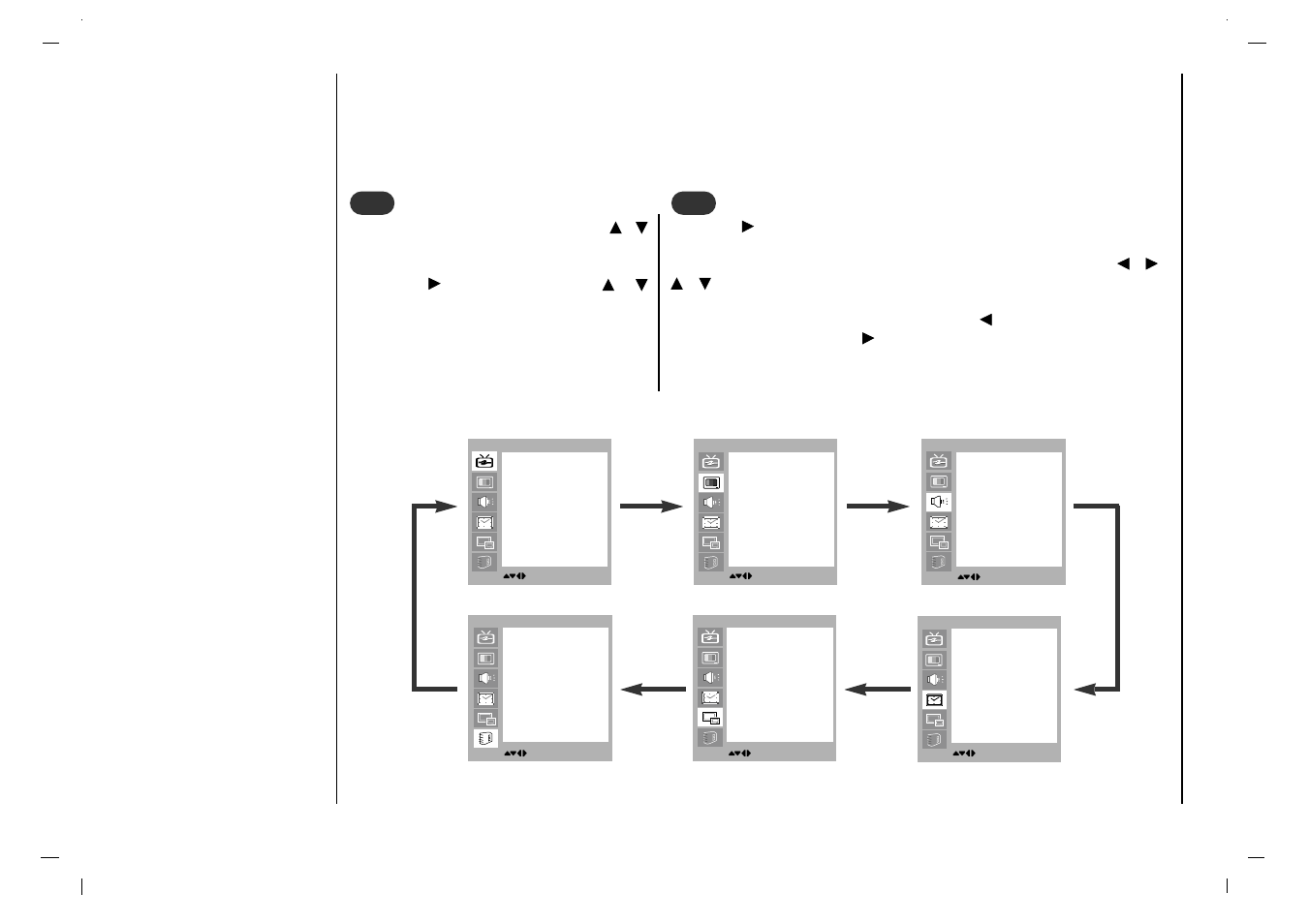 On screen menus, Menu selection | NEC NLT-32HD1 User Manual | Page 14 / 52