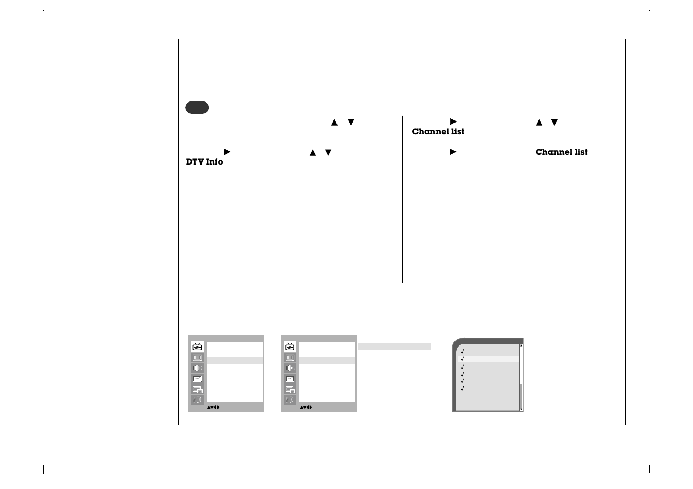 Setting up tv stations, Dtv info (in digital mode only) | NEC NLT-32HD1 User Manual | Page 20 / 52